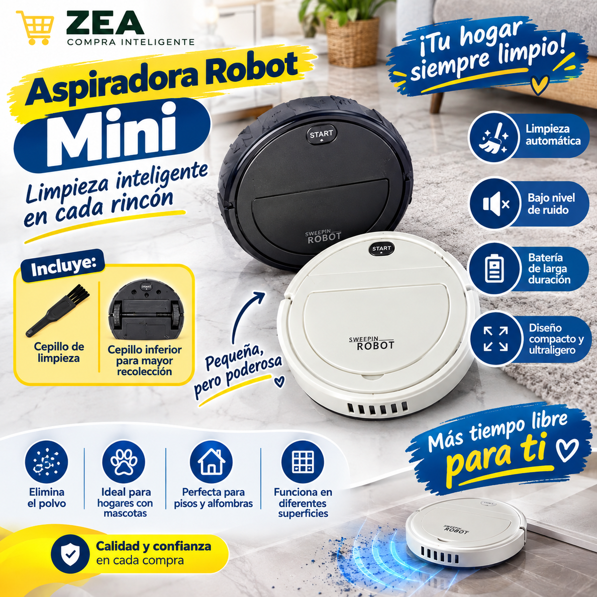 🤖 Aspiradora Robot Mini